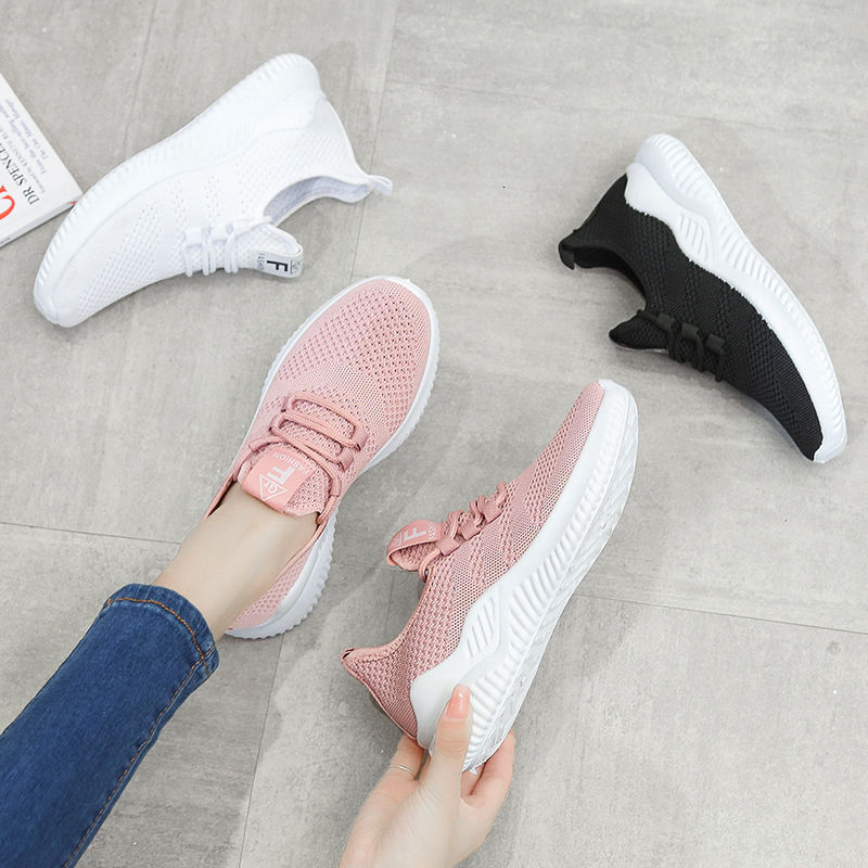 Fashion sports women's new Korean version fashion running shoes designer fashion trend white breathable mesh sports shoes
