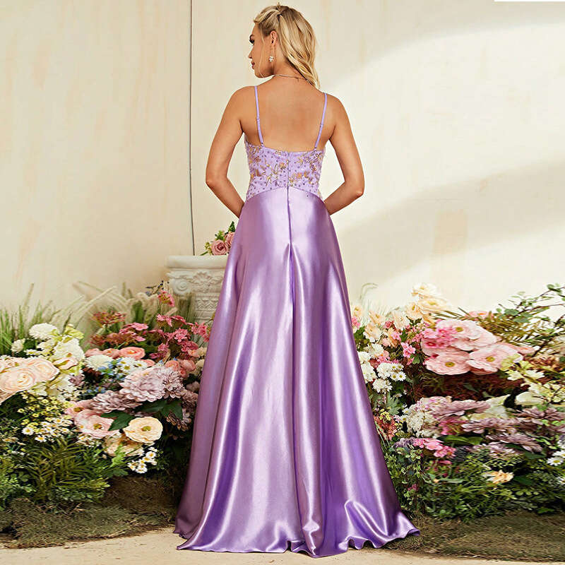 Maxi Dress Evening Gown Spring Summer New Women S Deep V Sequin Suspender Sexy Dress Formai Dress
