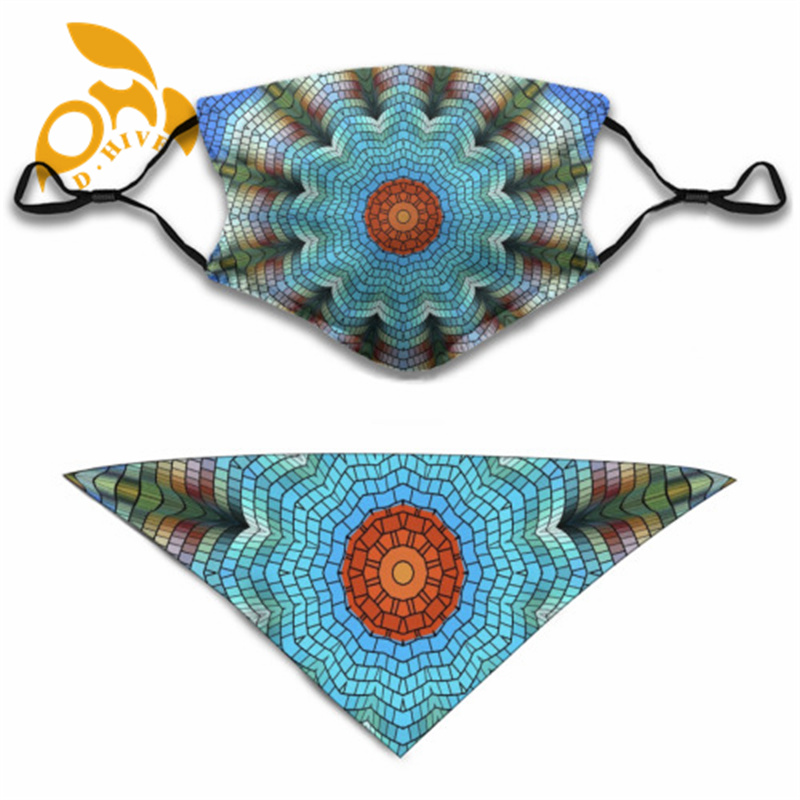 Mask+Dog Scarf polyester lightweight and breathable