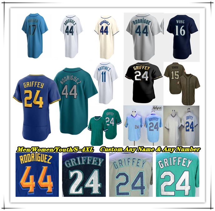 Julio Rodriguez Baseball Jersey Randy Arozarena Cal Raleigh JP Crawford Jorge Polanco Ben Williamson Dylan Moore Rowdy Tellez Bryan Woo Luis Castillo Martinez 4XL