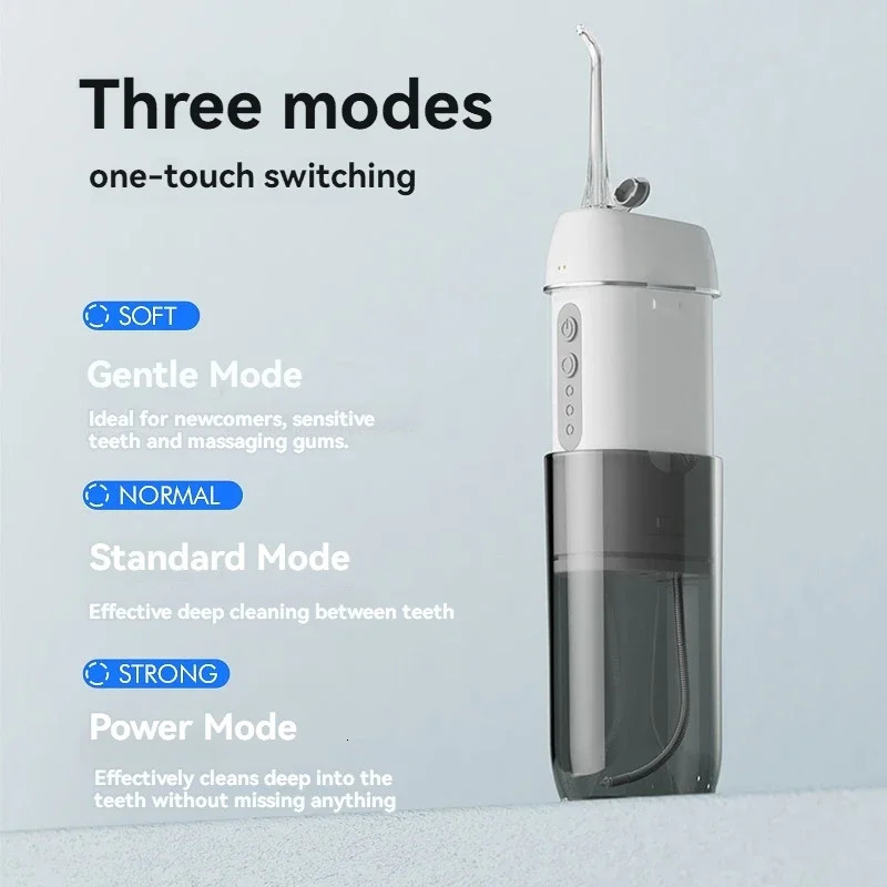 1PC Water Floss Oral Irrigator Rechargeable Portable Dental Water Jet Home Travel Electric Tooth Cleaning Device Water flosser 250517