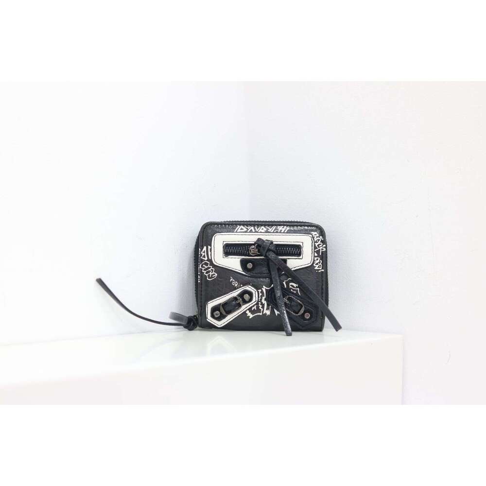 Graffiti new zipper style small wallet change card bag multifunctional