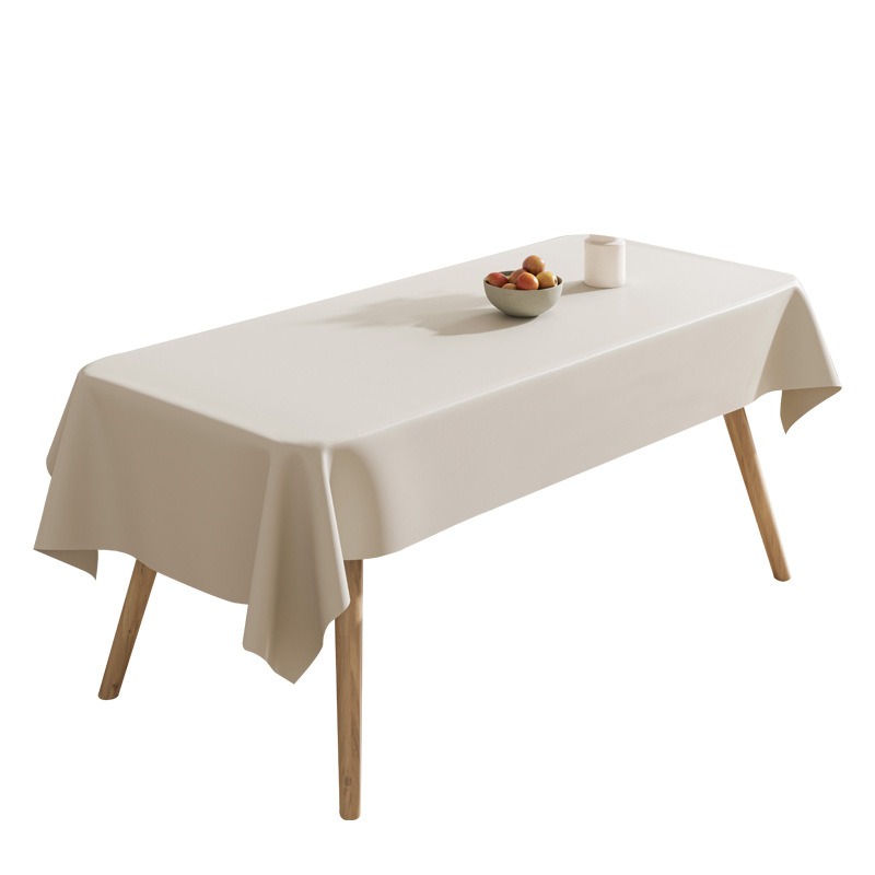 T0468 Cream Style Lambskin Tablecloth White Net Red Rectangular Tablecloth Restaurant Waterproof Oil-proof Non-slip Dining Table Mat