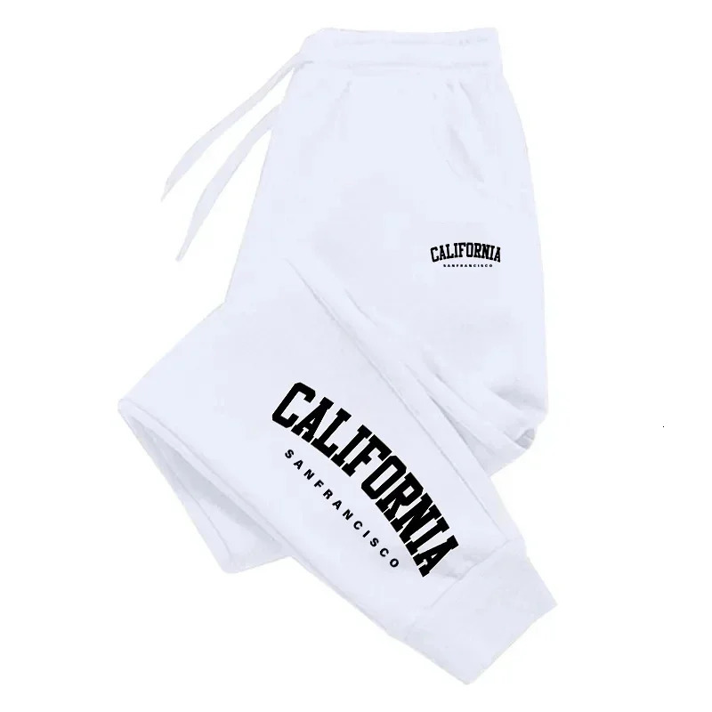 California Printed Jogging Pants Sports Fitness Running Trousers Style Sweatpants Men Tracksuit 250513Z