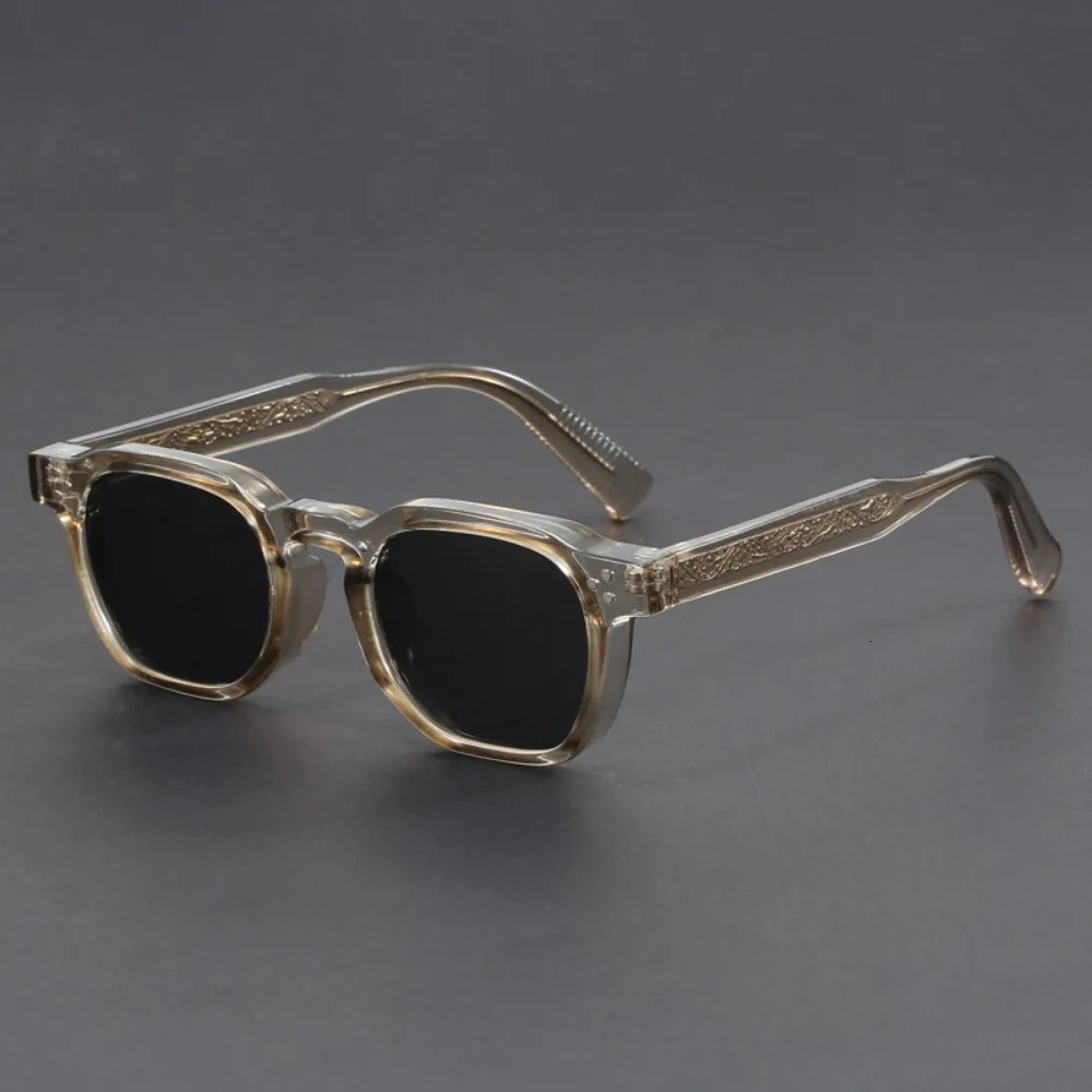 Boho Retro Polarized Sunglasses for Men Frame Polygonal Womens Outdoor High Quality Travel Glasses 250515