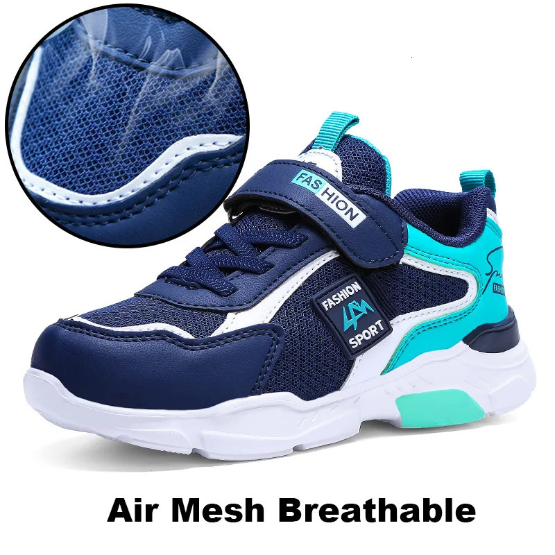 Kids Sneakers Children Casual Sports Shoes for Boys Breathable Summer Mesh Kids Hook Loop Students Girls School Running Shoes 250517CJ