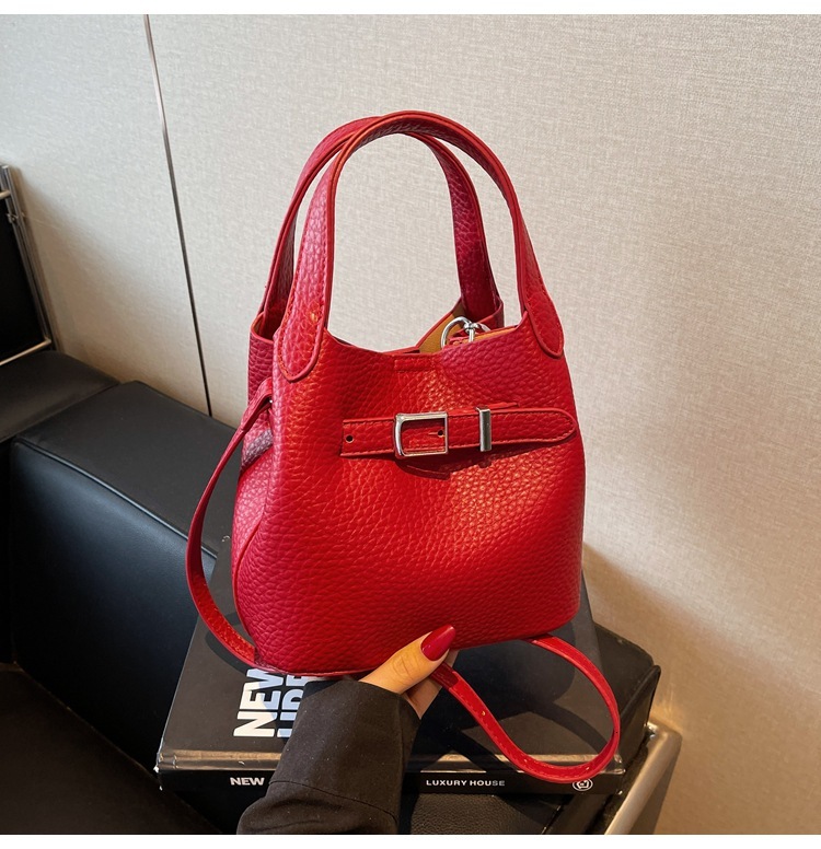 Free Shipping Designer Women's Bag Summer Fashion Bucket Shaped High-end Handbag Urban Minimalist Single Shoulder Crossbody Bag Small Shopping Ba