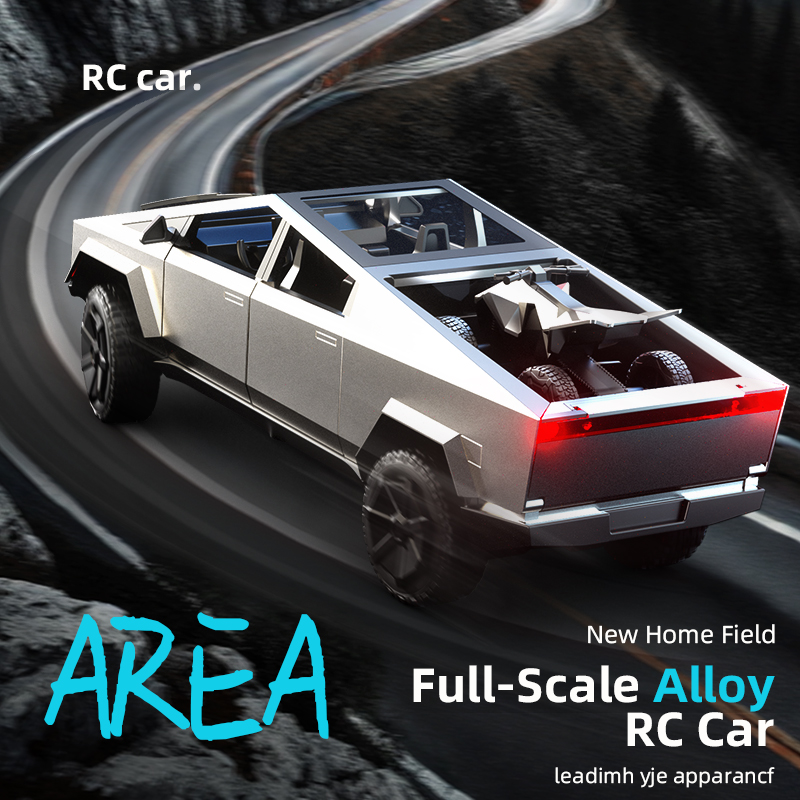 JJRC C8817 RC Car Full Scale Alloy Remote Control Simulation Vehicle With In Car Motorcycle Alloy Pickup Truck Anti Collision Anti Drop 2.4G Wireless 