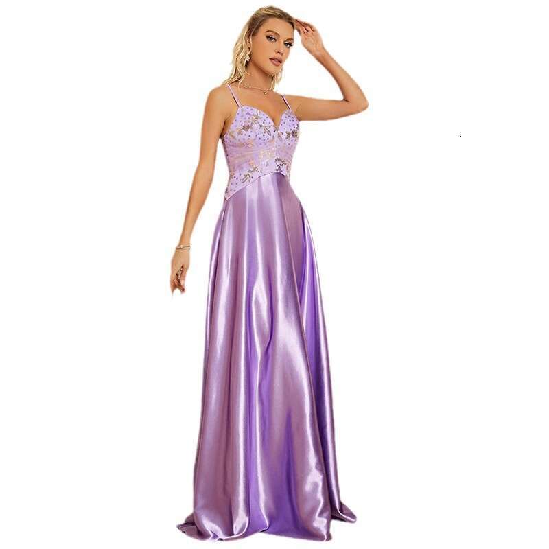 Maxi Dress Evening Gown Spring Summer New Women S Deep V Sequin Suspender Sexy Dress Formai Dress