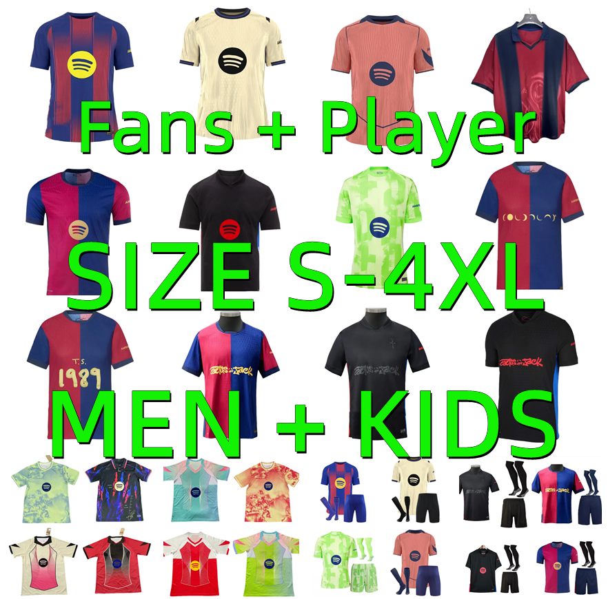 24 25 26 LAMINE YAMAL barcelone soccer jerseys 2025 LEWANDOWSKI FERRAN camiseta de futbol RAPHINHA PEDRI ANSU FATI GAVI ERIC CACTUS JACK football shirt men kids kits