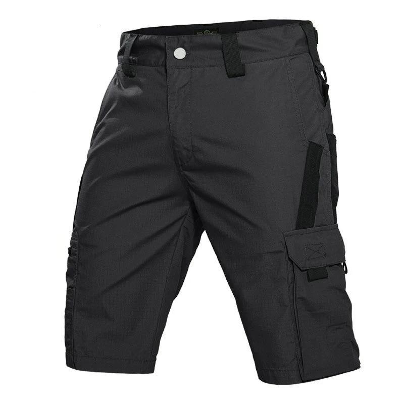 Mens Cargo Shorts Summer Tactical Cropped Trousers Outdoor Waterproof Multi-pocket Bermudas Pants Camo Ripstop Hiking 250517