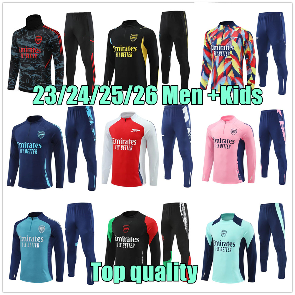 23 24 25 26 SAKA soccer jerseys Arsenas Tracksuits MARTINELLI Training suit 2026 football shirt Men Kids kit ODEGAARD Nwaneri SALIBA RICE HAVERTZ CALAFIORI RAYA