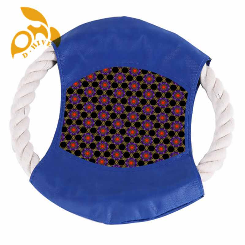 classic Cotton rope frisbee dog toy training outdoors