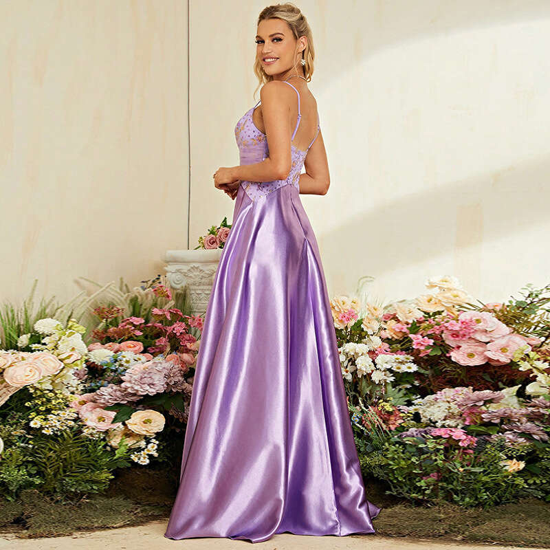 Maxi Dress Evening Gown Spring Summer New Women S Deep V Sequin Suspender Sexy Dress Formai Dress