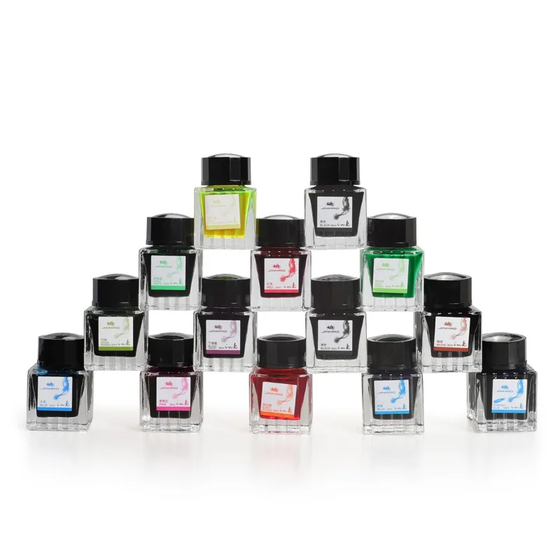 1 Bottles Jinhao 30ml Fountain Pen Ink Cartridge Refill Glass Bottled Pen Non-carbon Ink Fountain Pen Office Supplies Stationery