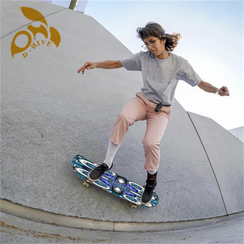 2025 Skateboard stickers with polyester fiber anti-skid strips, shock absorption, safety, personalized taste