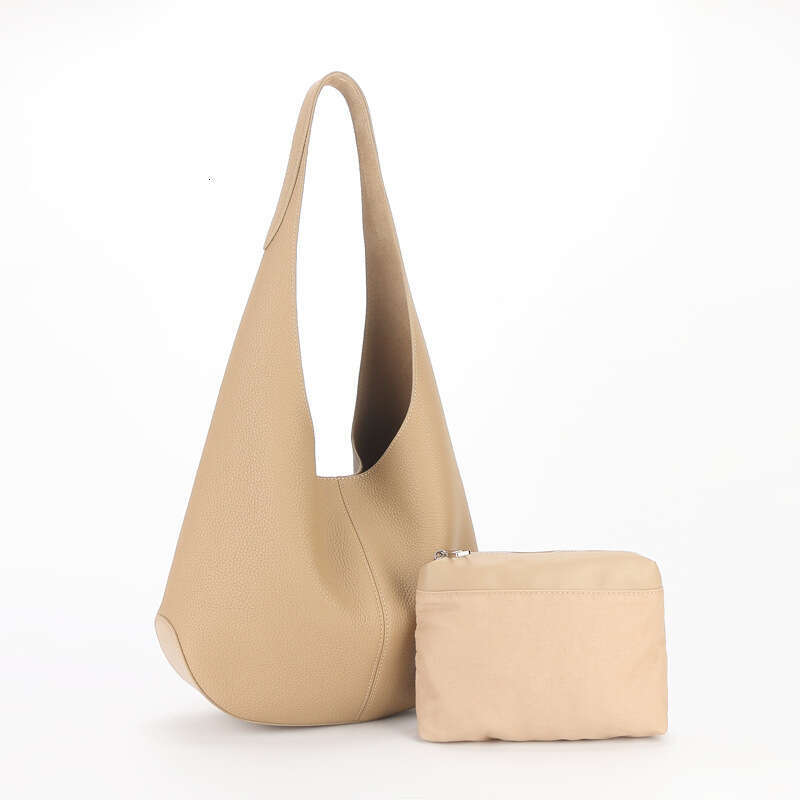 Tote Bag New Genuine Leather Fashion Bucket Simple And Large Capacity Tote Advanced Underarm Shoulder Women S Bag KQ