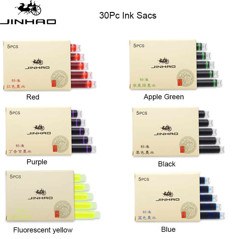 Jinhao Ink Fountain Pen Refill Ink Bottle Glass Cartridge Disposable Ink Bag Suitable for most fountain pens of Jinhao X750,X450,1200,1000,189,850,350
