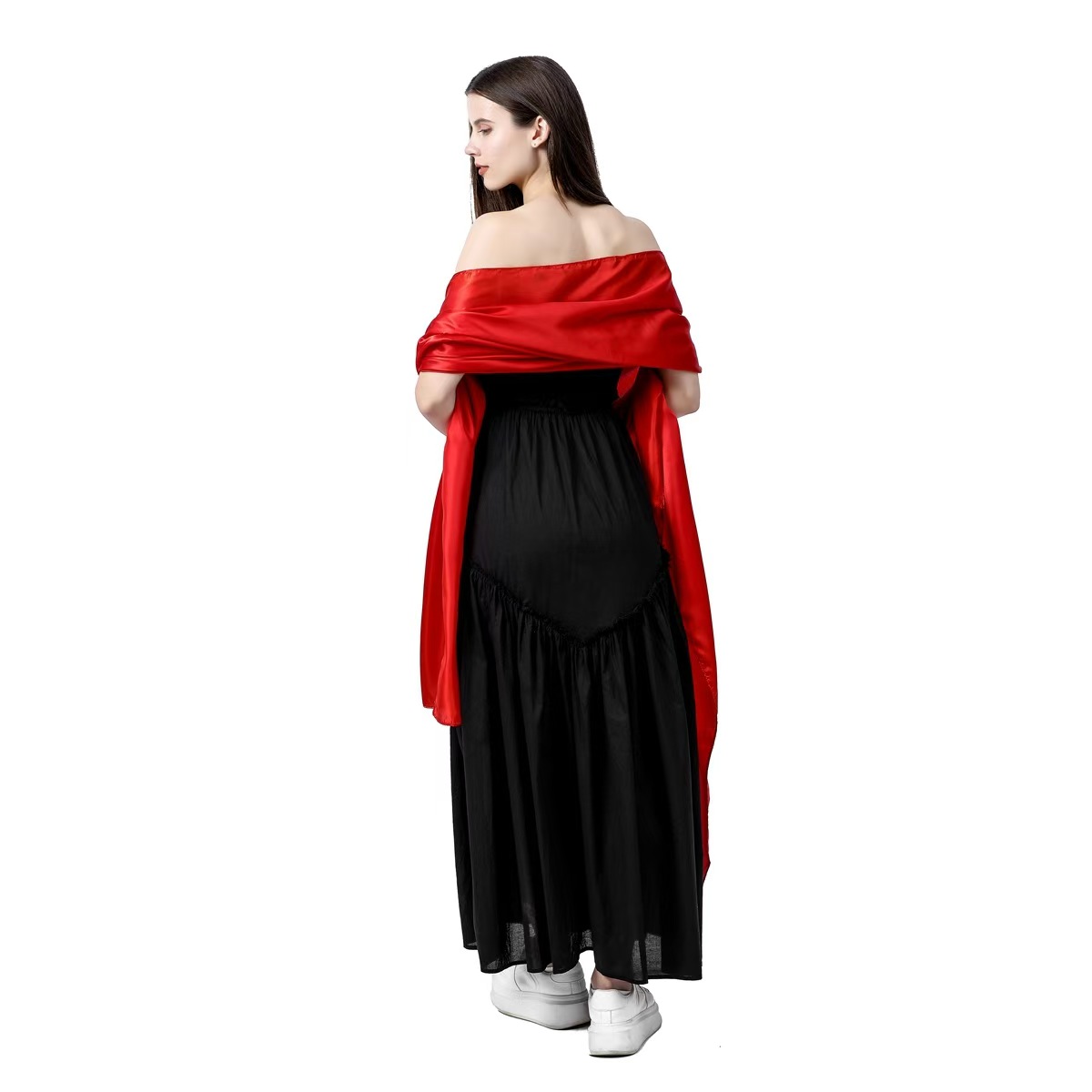 K756 Classic all-match cheongsam evening dress shawl women's satin party banquet outer decoration dual-purpose long scarf hot style