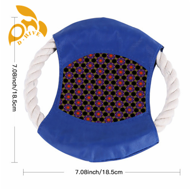 classic Cotton rope frisbee dog toy training outdoors