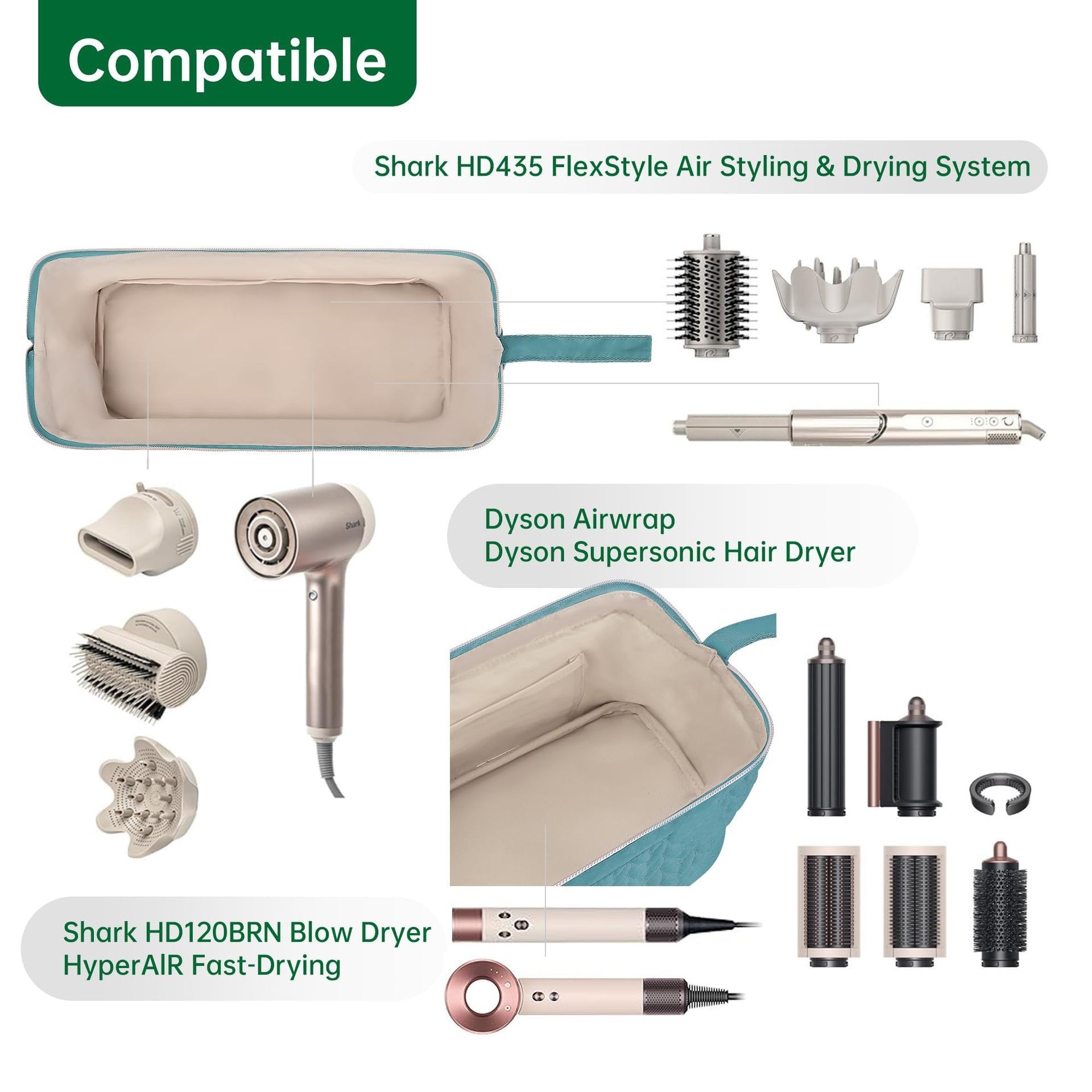 New Arrival Cross-border Direct Shipping Hair Dryer, Curling Iron, Hair Wand Accessories Multi-functional Storage Bag Portable for Travel Convenience