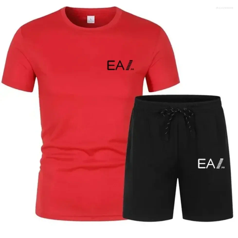 Men's Tracksuits Summer Sports Suit Comfortable Breathable Mesh Running Jogging Fitness Sportswear Training