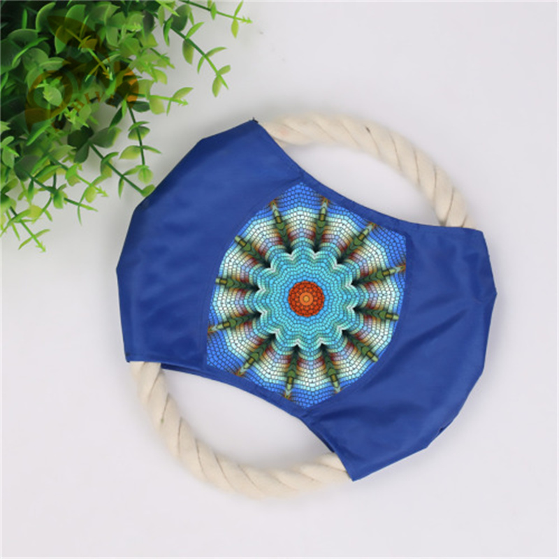 new Cotton rope frisbee dog toy training outdoors