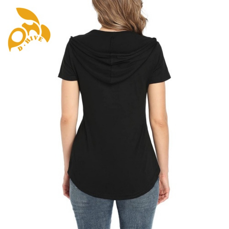 Free Shipping Designer Summer Oversize shirt Customized Tees black Ladies' short-sleeved V-tie hat T-shirt S-XXL