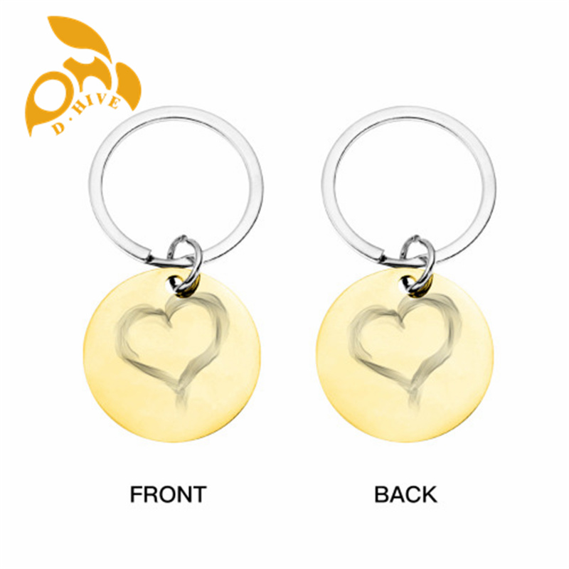 2025 Stainless steel keychain (double-sided laser engraving) 3x3cm suitable for pet accessories.