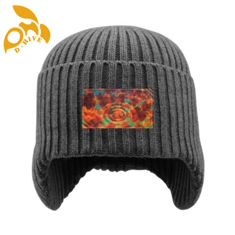 Free shipping custom winter ear-protecting knitted hats new cool fashionable outdoor knitted hats for men and women DIY