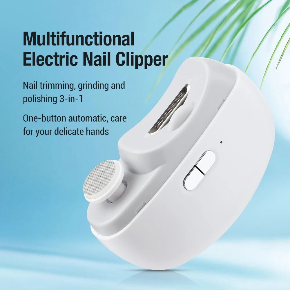 Electric Nail Clipper Grinding and Polishing 2 in 1 Multifunctional Portable Automatic Nail Grinder Electric Manicure Tool 250517