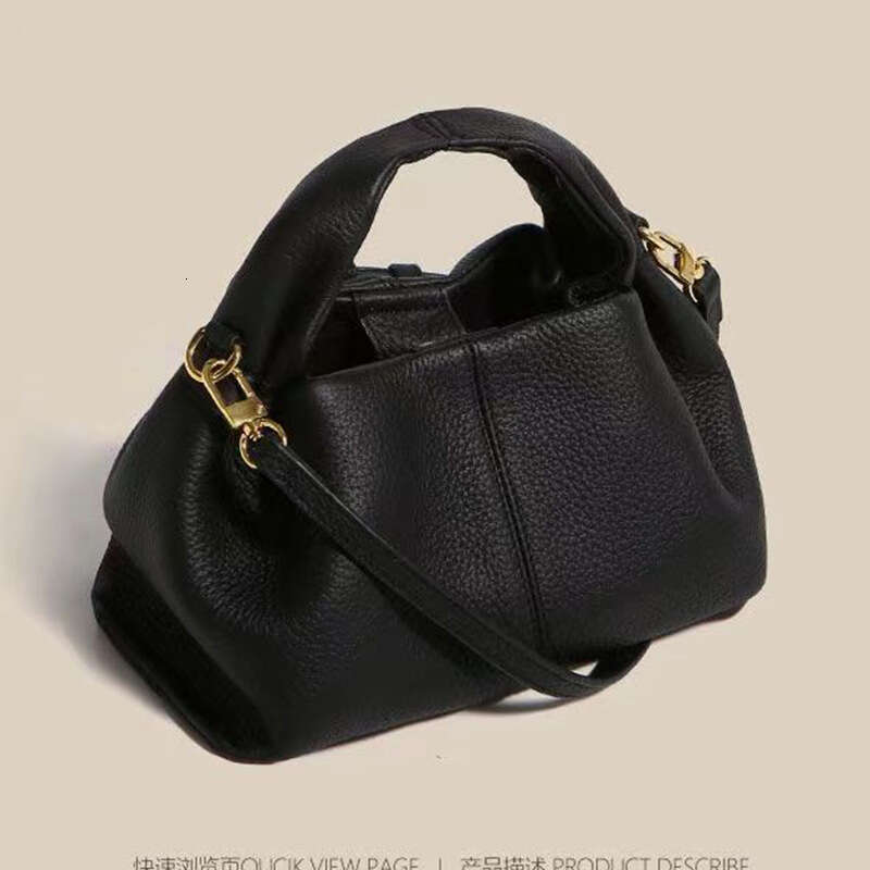 Tote Bag Bag Genuine Leather Handbag Top Layer Cowhide Women S Niche Cloud Bag Fashionable Versatile Exquisite And High End Feeling KQ