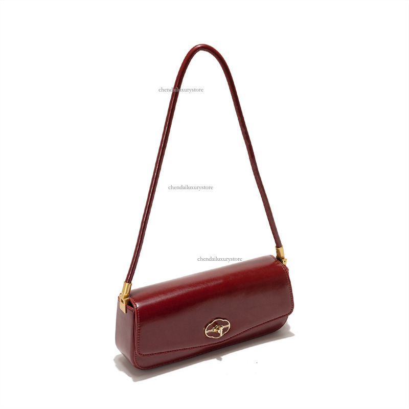 Free Delivery Designer Bag, New Niche Fashion Genuine Leather Retro Women's Shoulder Crossbody Bag, Urban Minimalist Trend Luxury Baguette Bag, H