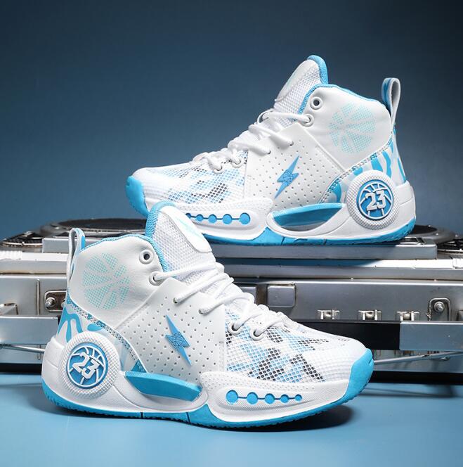 Adult Children's Mesh Basketball Shoes Boys' Practical Anti slip and Wear resistant Running Shoes Middle School Ball Shoes Z 5.19-4