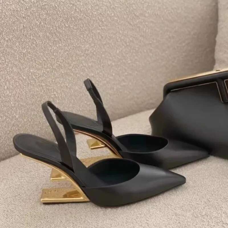 2024 summer new style brand designer sexy pointed toe women's sandals daily casual party banquet dress high heels