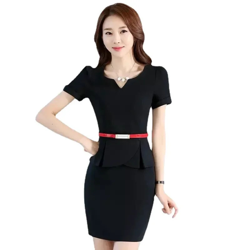 Summer Short Sleeve Work Uniform Dress Womens Style Beauty Salon el Professional Clothing for Beauticians And Workers 250519
