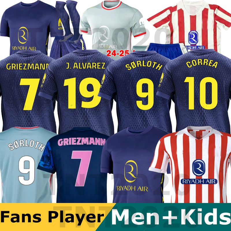 25 26 Atletico And Madrids soccer jerseys #19 J.Alvarez Jerseys 2025 GRIEZMANN Le Normand shirt de Paul 14 M Llorente SOrloth Koke football shirt men kids kit maillot