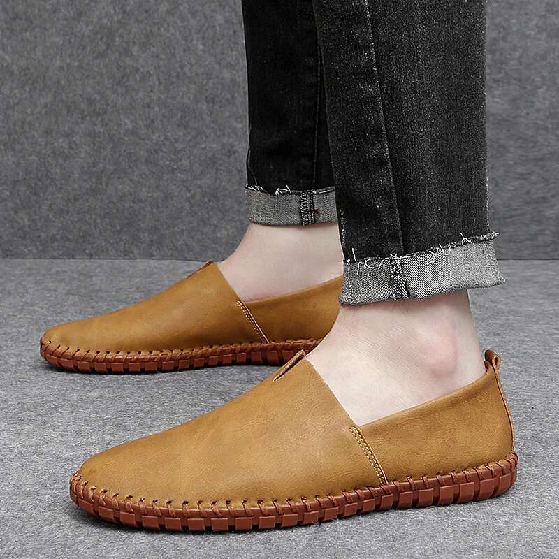 Men's Leather Casual loafers Shoe wedding Dress New Big Size Moccasins Shoes Suede shoes High Quality zapatos