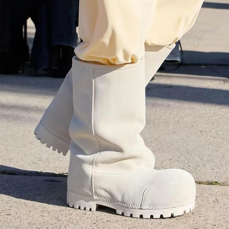 Women's Winter Snow Fashionable Platform Warm Cotton Shoes Big Head Design - All-Over Brown Long Boots for Ladies dh1702150