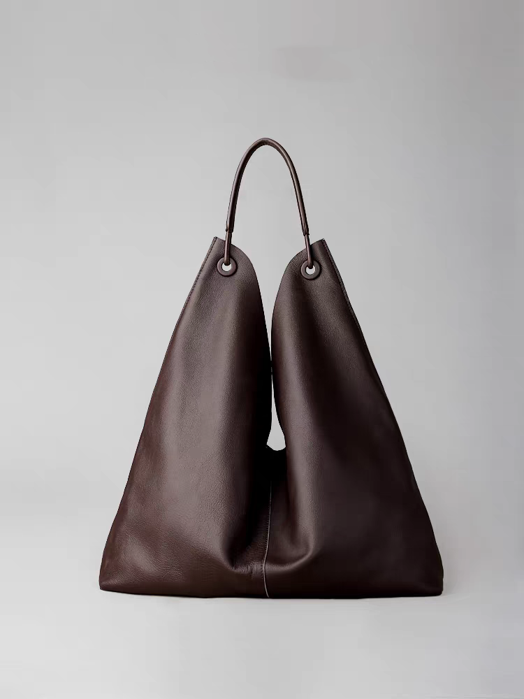 Calfskin Tote bag designer bag armpit bag shoulder bag loose soft leather big bag travel bag large space durable