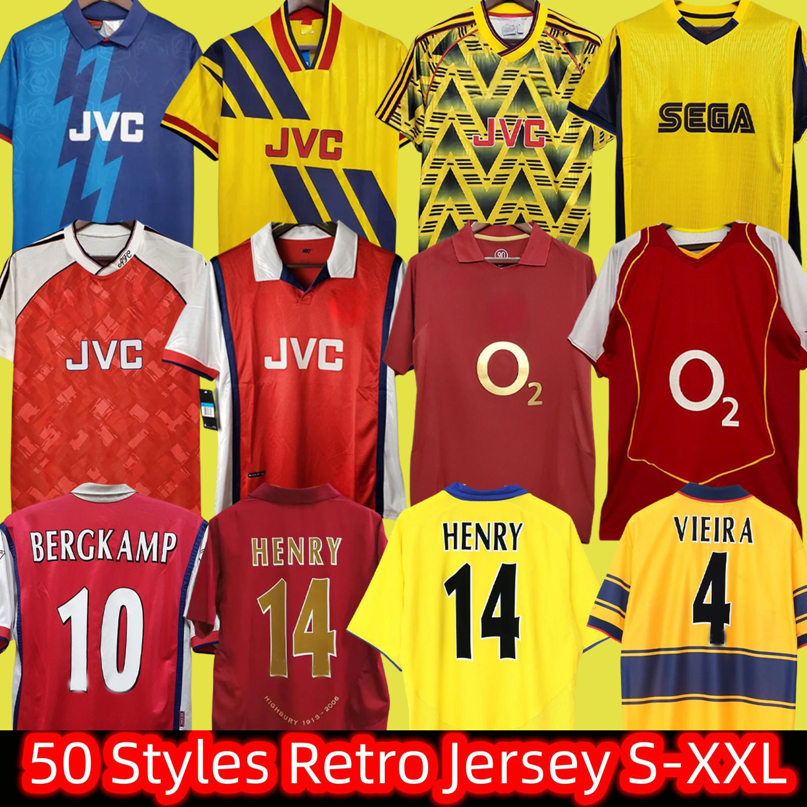 RETRO Soccer Jersey vintage classic Football Shirt kit HENRY BERGKAMP 88 90 91 92 93 94 95 96 97 98 05 06 07 WRIGHT PERSIE VIEIRA PIRES ADAMS Uniforms WRIGHT