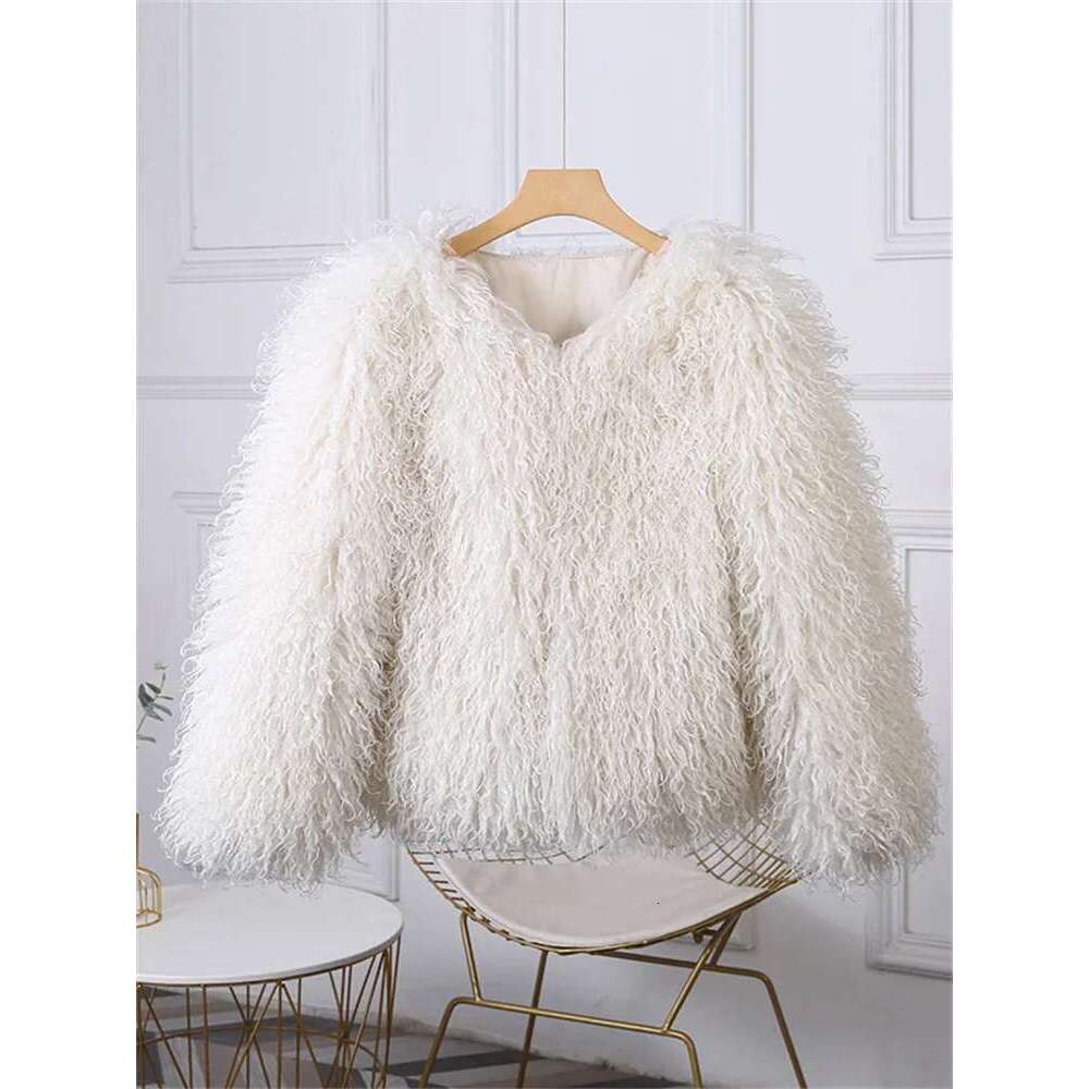 Tossy Female Fluffy Faux Fox Fur Jacket Overcoat Winter Loose Long Sleeve High Waist Patchwork Coat Women's Outwear 2025 Designer