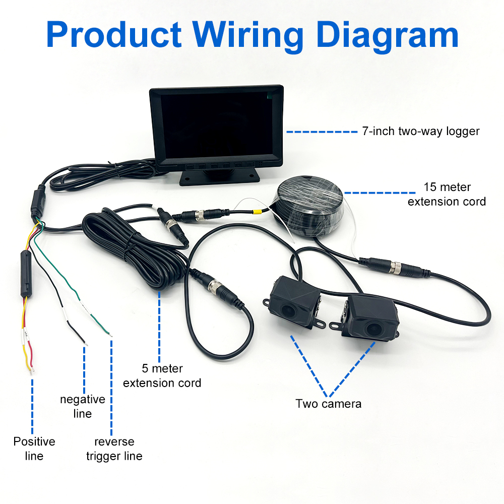 7 Inch AHD Car Monitor Rear View Display with rear view camer monitor Parking rear camera system backup Camera Monitor system
