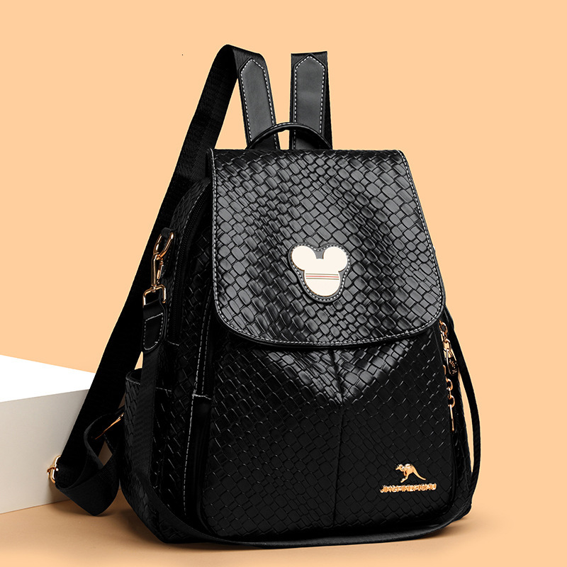 Designer Backpack Women S Light Luxury Texture Korean Version Atmospheric Trendy Casual Woven Pattern Travel Backpack Hand Held Shoulder Bag Outdoor S