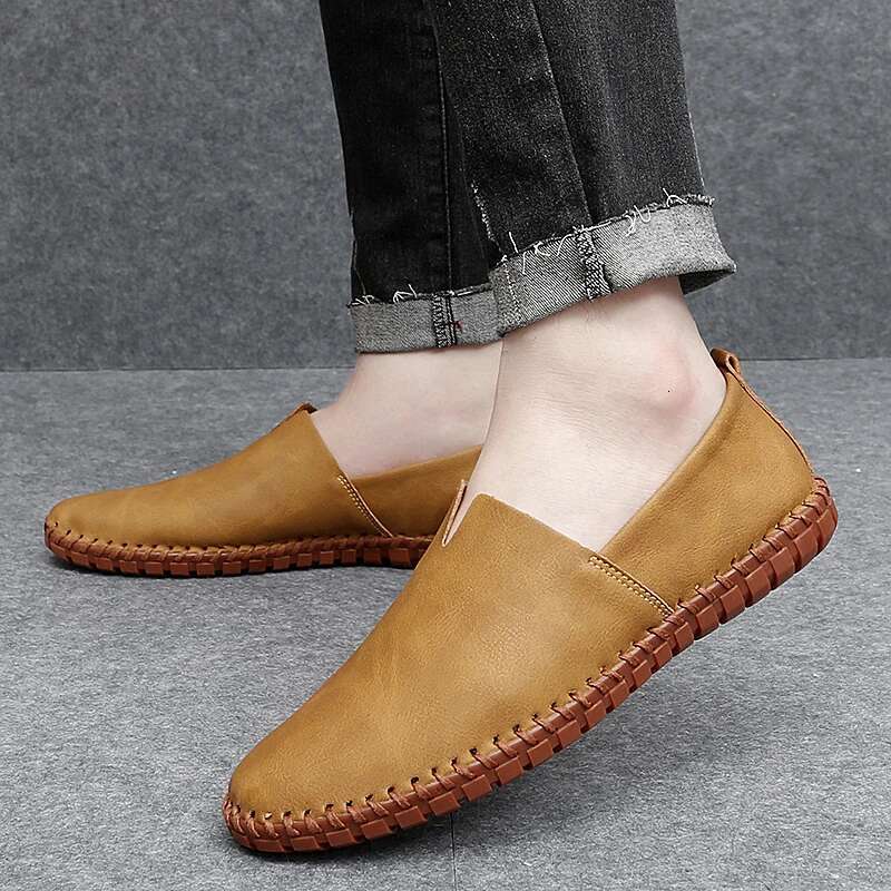 Men's Leather Casual loafers Shoe wedding Dress New Big Size Moccasins Shoes Suede shoes High Quality zapatos