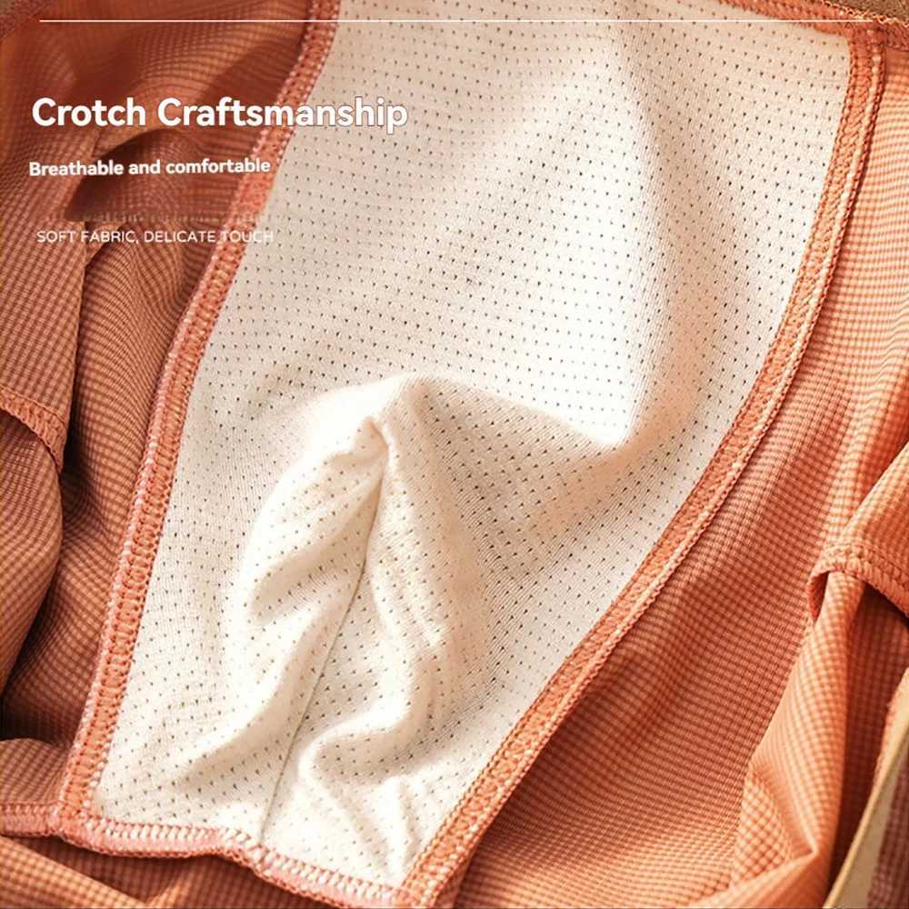 3PCS/Pack Smooth Ice Silk Super Soft Mens Panties Breathable Mesh Crotch Underpants Comfortable High Elastic Waist Underwear J250516