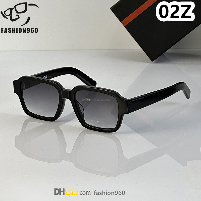 Square Mens Sunglasses for Women Designer Acetate fashion outdoor Nylon lenses Triangular signature driving Shades De Sol gafas Lunette Sonnenbrille 0