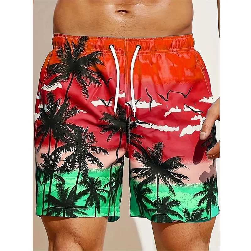 New Summer Harajuku 3D Cocoanut Trees Printing Beach Shorts Palm Tree Graphic Board Shorts For Men Hawaiian Cool Swimming Trunks J250515EYXH