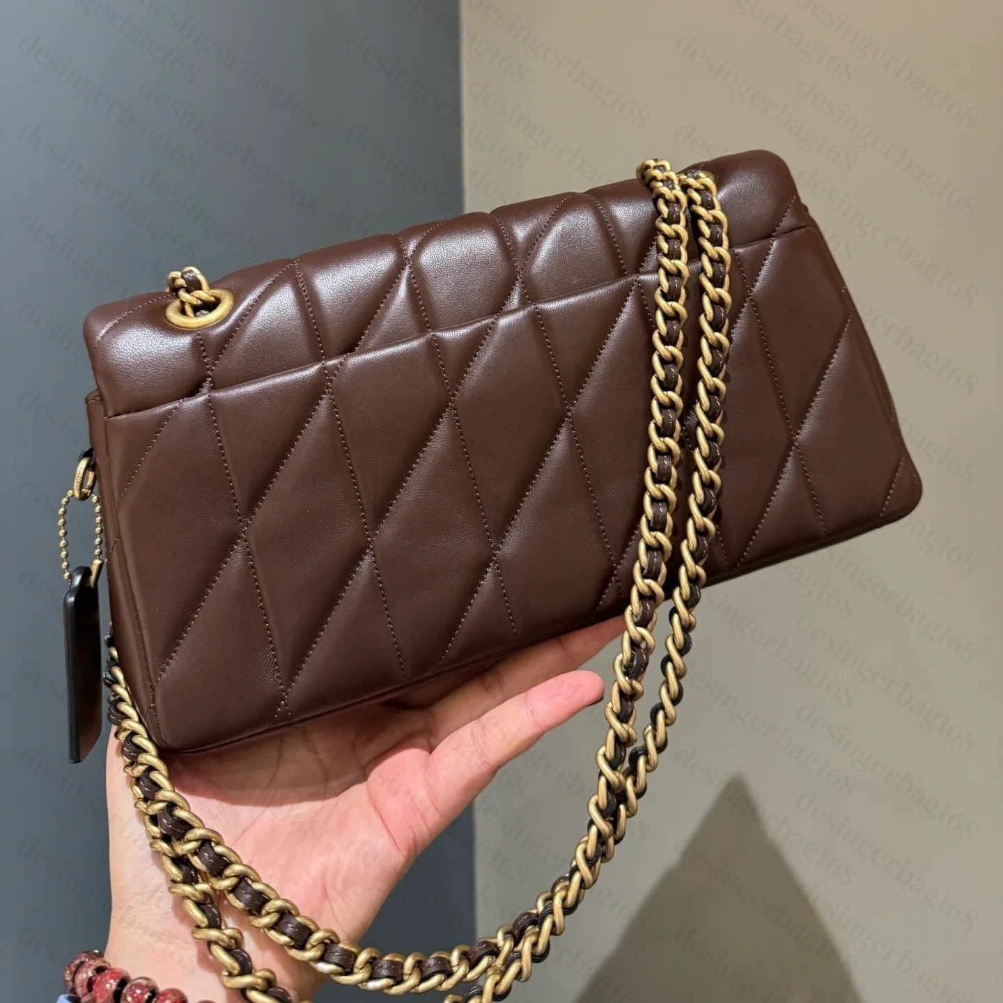 10A High quality leather designer fashion quilted chain Shoulder Women crossbody envelope Wallets Classic flap Luxury handbag lady Clutch bag