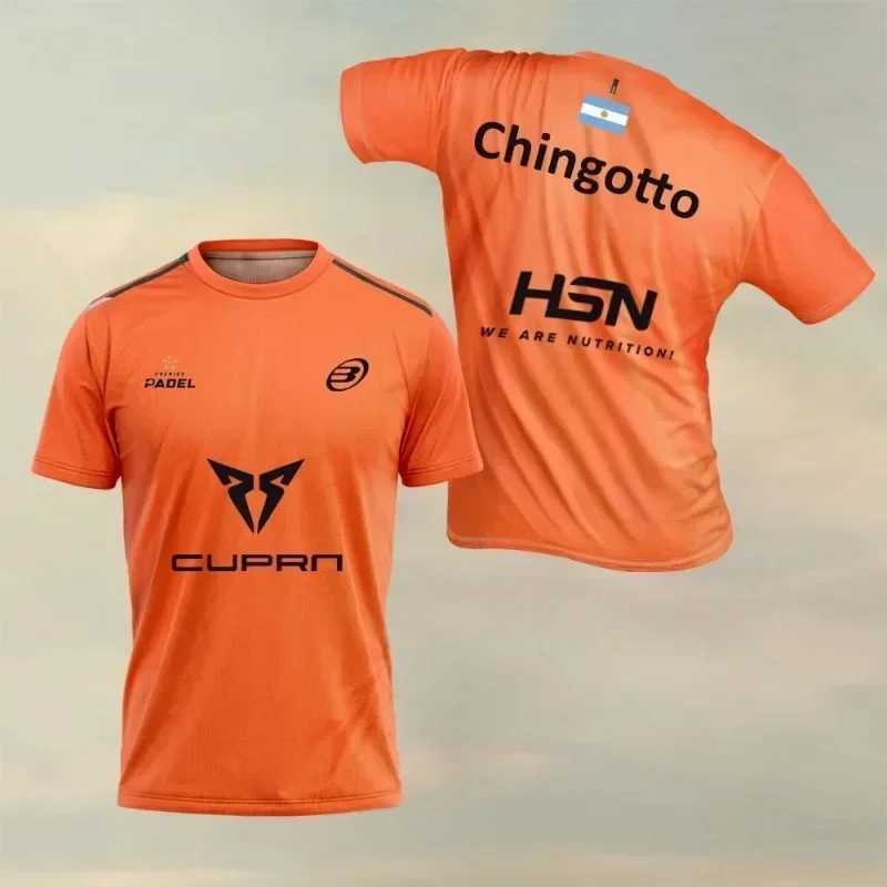 New Padel Sports Fitness T-shirt Series Argentina Men And Womens Summer Quick Dry Round Neck Short Sleeve Print 3DT Shirt Top J250515